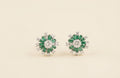 Green diamond earrings