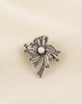 Marcasite Pearl Bouquet Silver Brooch cum Pendant