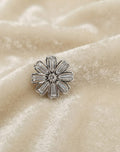 Baguette Daisy Silver Brooch cum Pendant