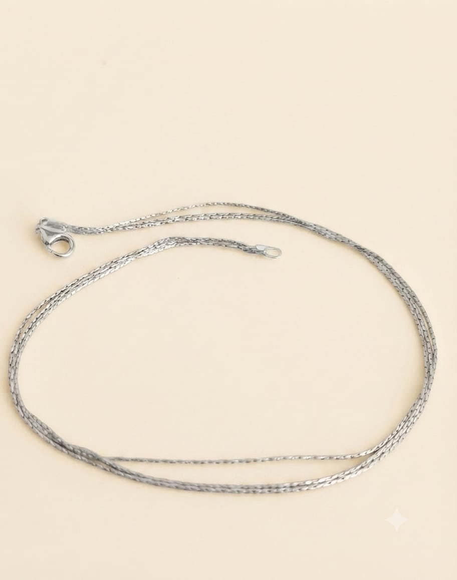 Italian Fine Chain Silver Anklet