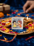Always There Silver Square Coin Rakhi Set