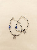 Angel Wings Evil Eye Kids Silver Nazariya Pair