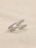 Zircon Line Slim Kids Silver Kadas Pair