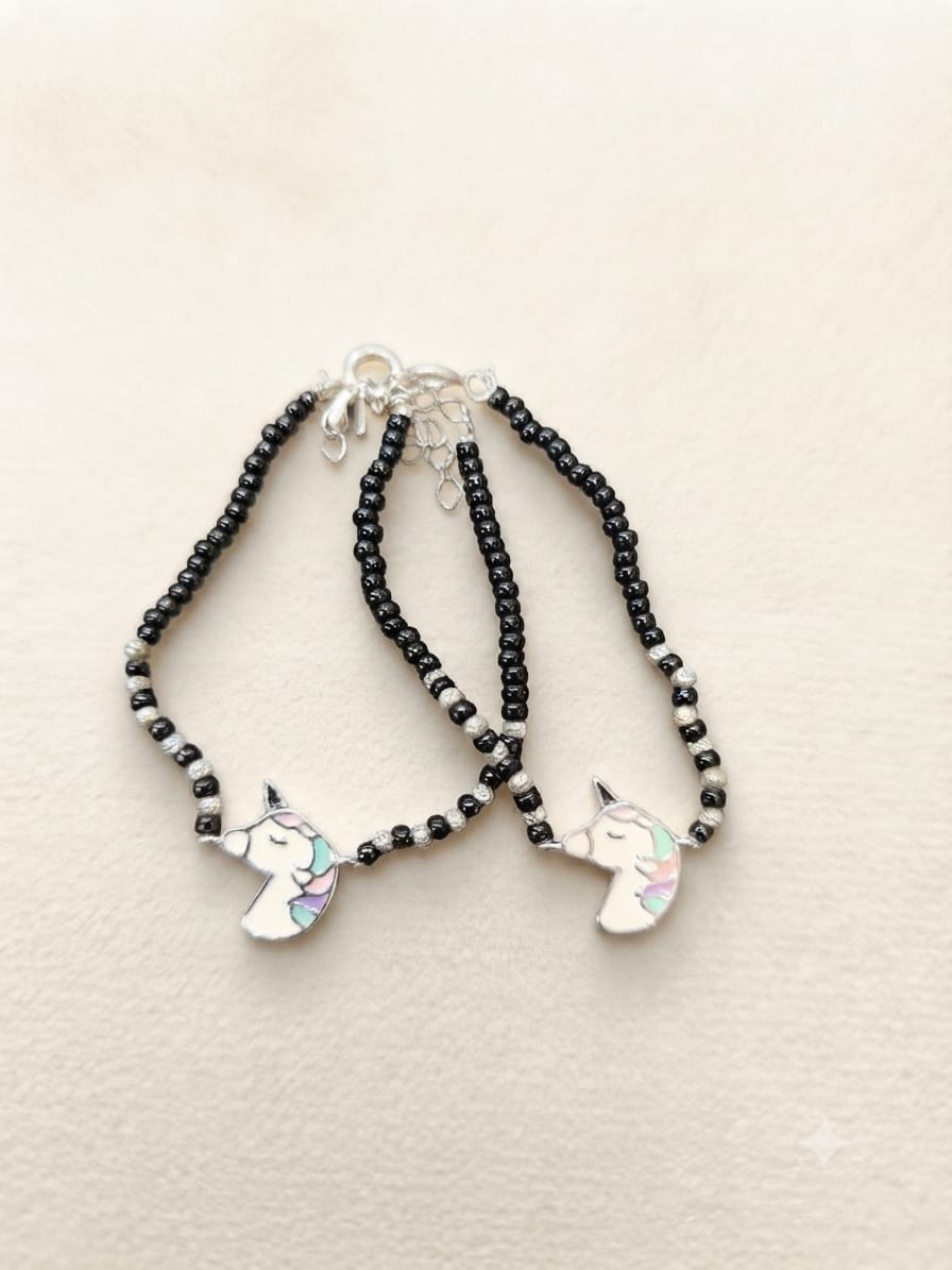 Unicorn Kids Silver Nazariya Pair