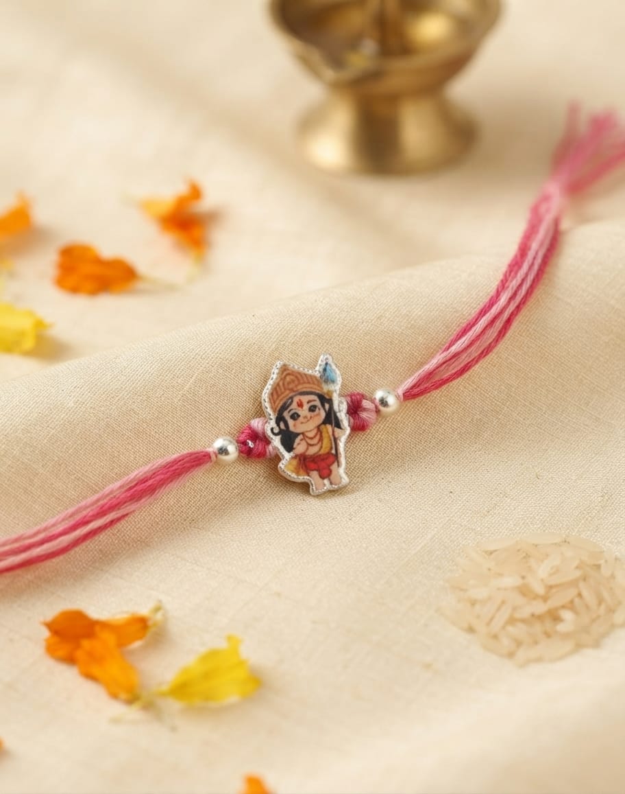 Bal Hanuman Pink Thread Kids Rakhi